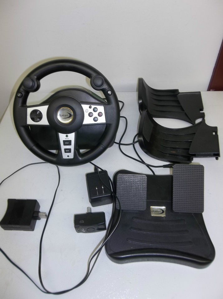 Microsoft XBOX Wireless 2.4GHZ Racing Wheel W Pedals Datel Brand