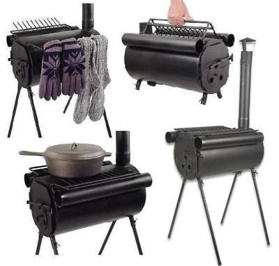 Newly listed Portable Military Camping Steel Wood Stove Tent Heater 