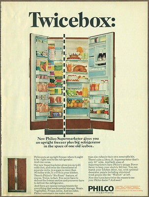 Philco Refrigerators 1966 print ad / magazine advertisement, Upright 