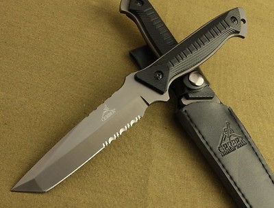 Gerber Full Tang Serrated ABS handle Survival Bowie Hunting Knife 