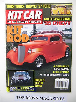 Kit Car Magazine April 2002 James Robinson, 289 FIA Cobra