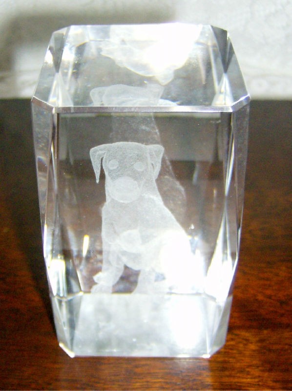 Labrador Retriever Dog 3D Crystal Laser Glass Cube