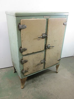 Vintage Coldayr Galvanized Metal Refrigerator Ice Box for 