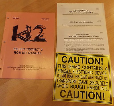 Original Midway KI 2 KILLER INSTINCT 2 Video Arcade Game Rom Kit 