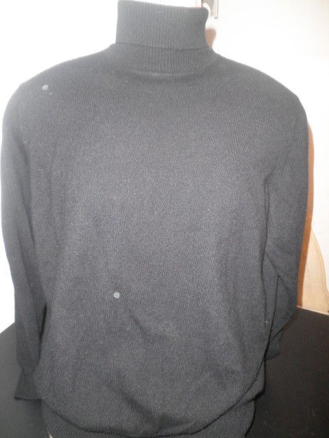 BRIONI MENS CASHMERE BLACK TURTLENECK SWEATER SIZE S MADE IN ITALY