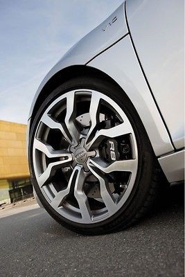 18 Audi R8 Style Wheels Gunmetal Machine Finish Rims fits VW Sedan 