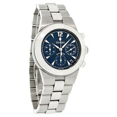 Concord Mariner Mens Blue Dial Swiss Chronograph Automatic Watch 