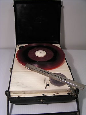 Vintage Delmonico Nivico Portable Transistorized Phonograph Record 