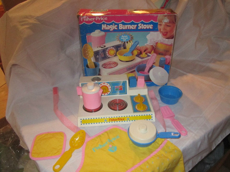 Fisher Price Fun with Food Magic Burner Stove Box 2122 Set Pink