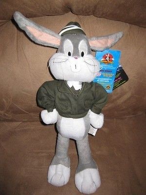 BUGS BUNNY ARMY New Licensed Plush NWT Stuffed New With Tags 16 