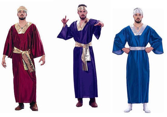 Wiseman Biblical Adult Costume Different Colors