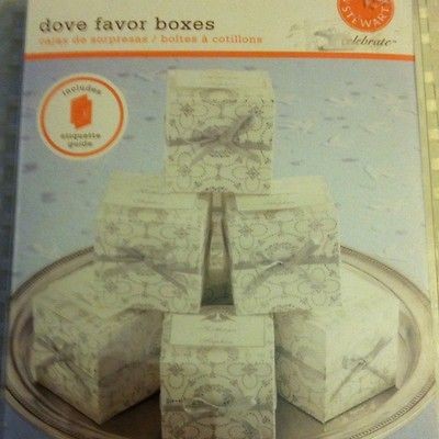 Martha Stewart 20 Dove Wedding Favor Boxes With Labels & Ribbons