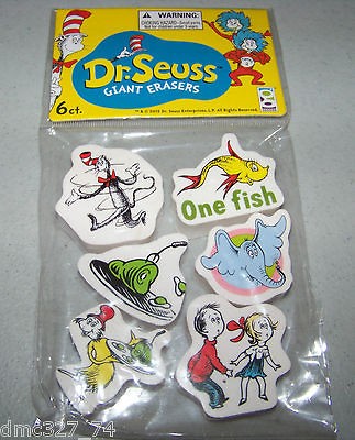 DR SEUSS Cat In The Hat ONE FISH TWO FISH Party Favors SHAPED 