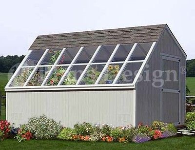 10 x 14 Greenhouse / Garden Storage Shed Plans #41014