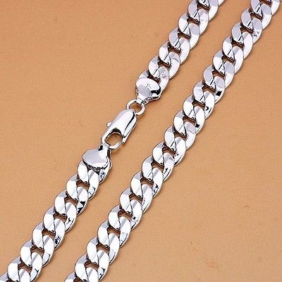 mens white gold necklace in Mens Jewelry