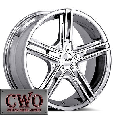   Chrome Ruff R933 Wheels Rims 4x100/4x114.3 4 Lug Civic Integra Accord