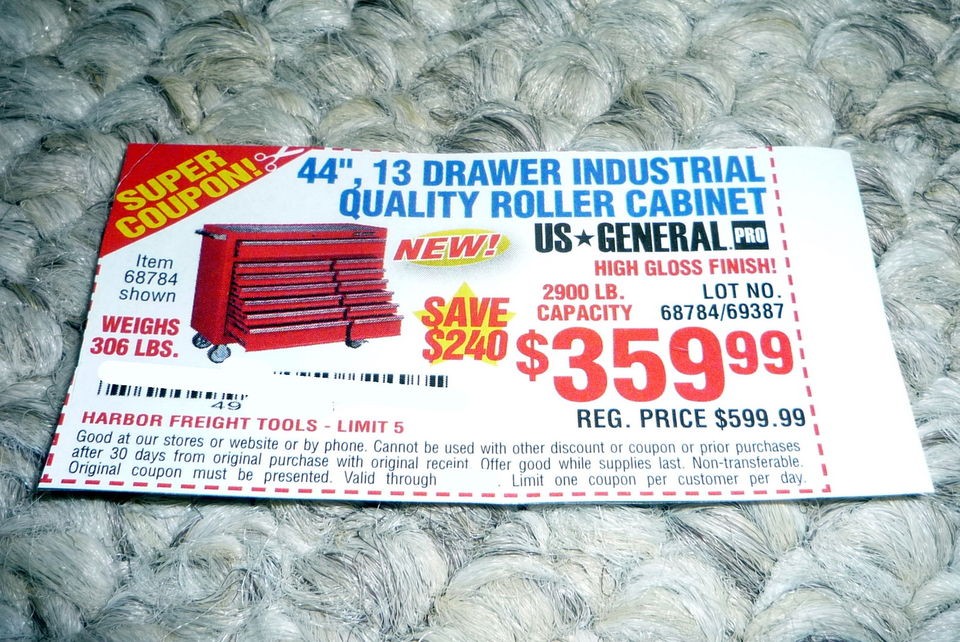 harbor freight tool box in Gift Cards & Coupons