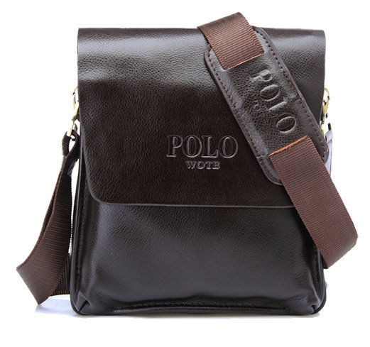 Mens POLO composite Leather Messenger Briefcase Satchel shoulder bag