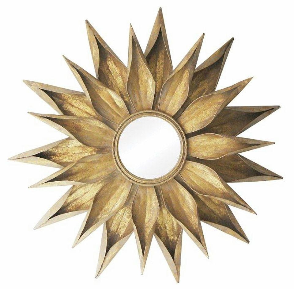   Decorative Round Sunburst Flower Starburst Wall Mirror   36W