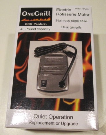 OneGrill   Stainless BBQ Rotisserie Grill Motor