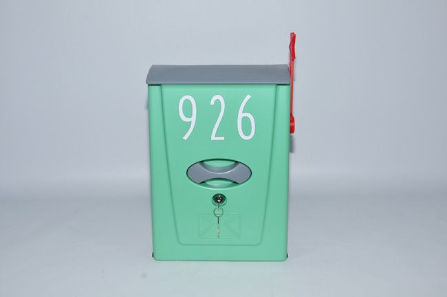 Modern Vintage Plastic Wall Mount Letterbox lock mailbox