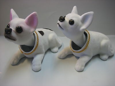 Lot of 2 pc Chihuahua Dogs / Bobbing / Bobble Head Doll