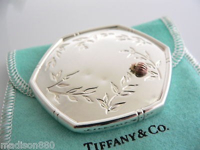 Tiffany & Co Silver 18K Gold Lady Bug Beetle Purse Mirror Rare Vintage