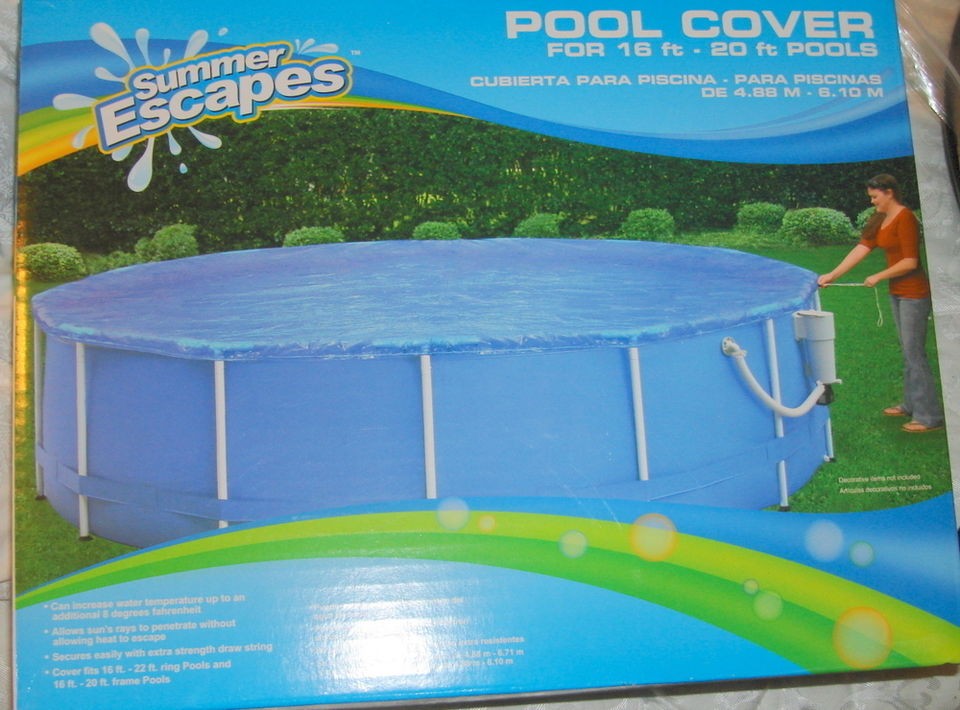 SUMMER ESCAPES POOL COVER FOR 16 20 ft ABOVE GROUND SWIMMING POOLS
