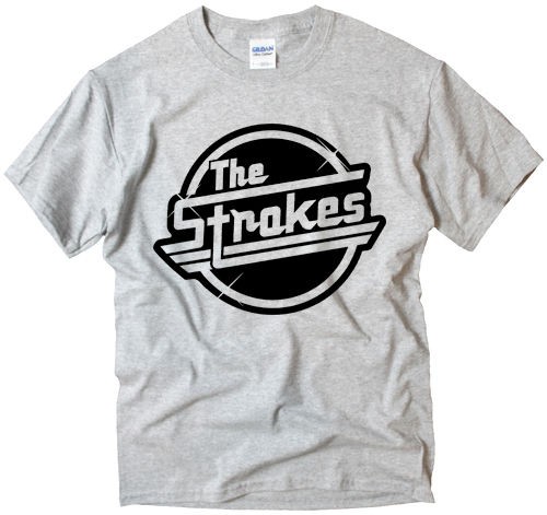 The Strokes Logo black ROCK BAND NYC t shirt