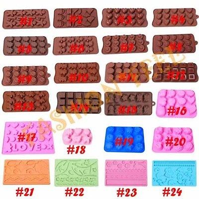   Styles Silicone Mold Chocolate Muffin Jelly Ice Cake Baking DIY Tools