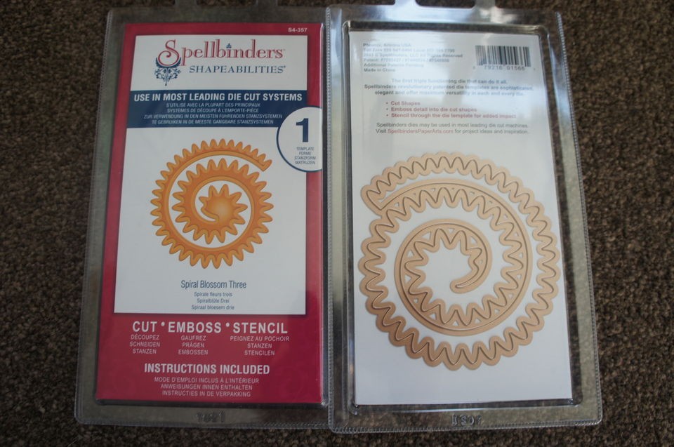 Spellbinders Shapeabilities Dies   SPIRAL BLOSSOMS #2 S4 352 Cut 