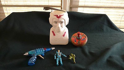   Rogers 2 Action Figures,1 Candy Pail,1 Metal Spinning Top + Ray Gun