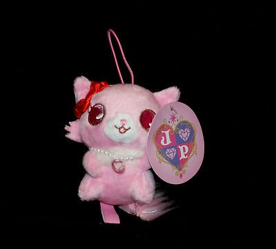 Sanrio Jewelpet Plush Doll Cell Charm   Garnet Persian Cat Love V2