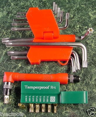 18pc. Tamper Proof STAR / TORX BIT SET new tool torque