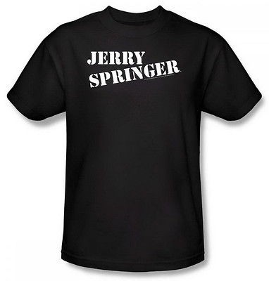 Jerry Springer Logo Adult Black T Shirt NBC121 AT
