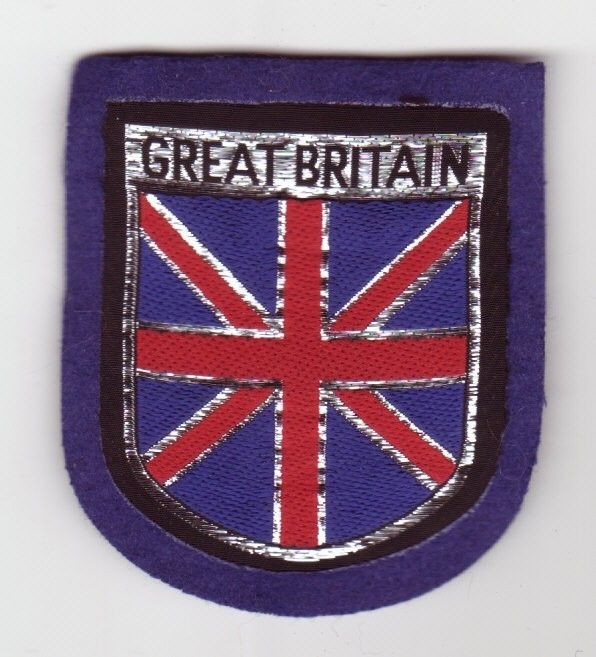 Great Britain flag Union Jack rally patch jacket blazer crest shoulder 