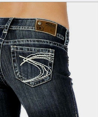 SUKI Boot Cut SILVER Jeans Size 26 28 x 31