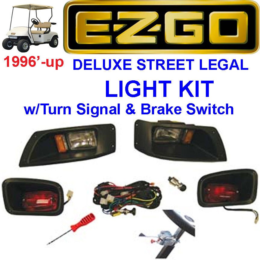 EZGO TXT Golf Cart LIGHT Kit w/ Turn Signal & Brake Switch (Free 