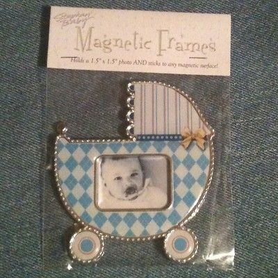 NEW Stephan Baby PINK Magnetic BABY CARRIAGE Picture FRAME Baby GIRL