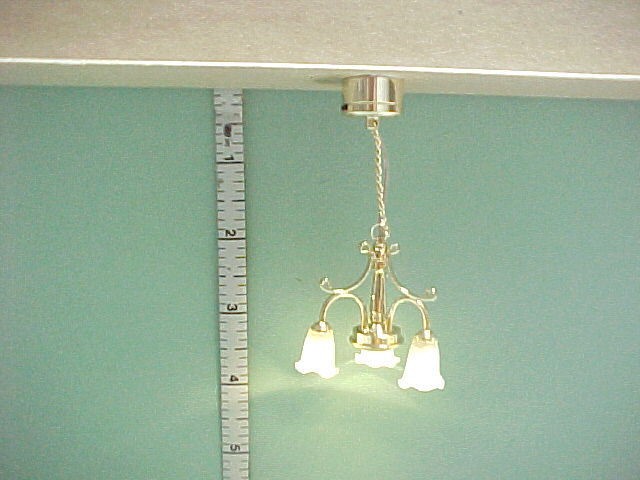 Battery Operated Light   3 Arm Lamp #CL8bs Dollhouse Miniature