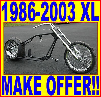 250 TIRE RIGID HARDTAIL BOBBER CHOPPER ROLLING CHASSIS 86 03 HARLEY 