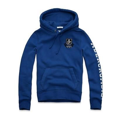   New Mens Abercrombie & Fitch By Hollister Hoodie Meacham Lake Blue