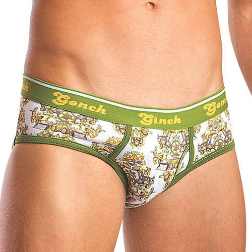 New Ginch Gonch Victorian Green Trucks Low Rise Brief M