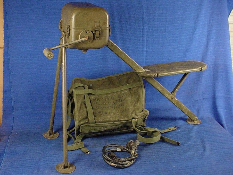Newly listed WWII? VTG ARMY NAVY MARINE HAND CRANK GN 58 GENERATOR W 