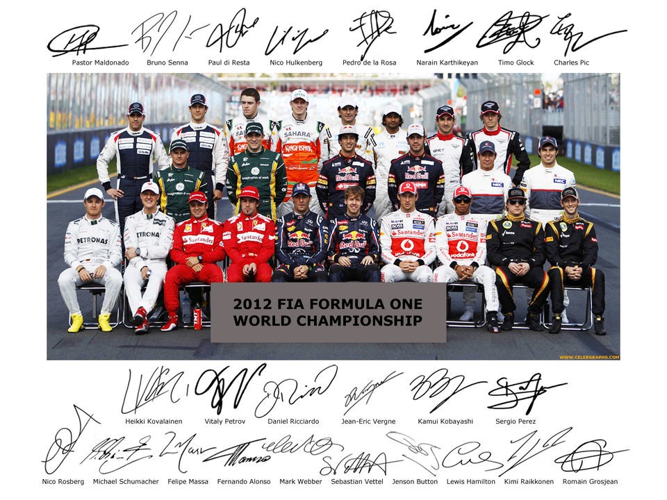 Sports Mem, Cards & Fan Shop  Autographs Original  Racing Formula 1 