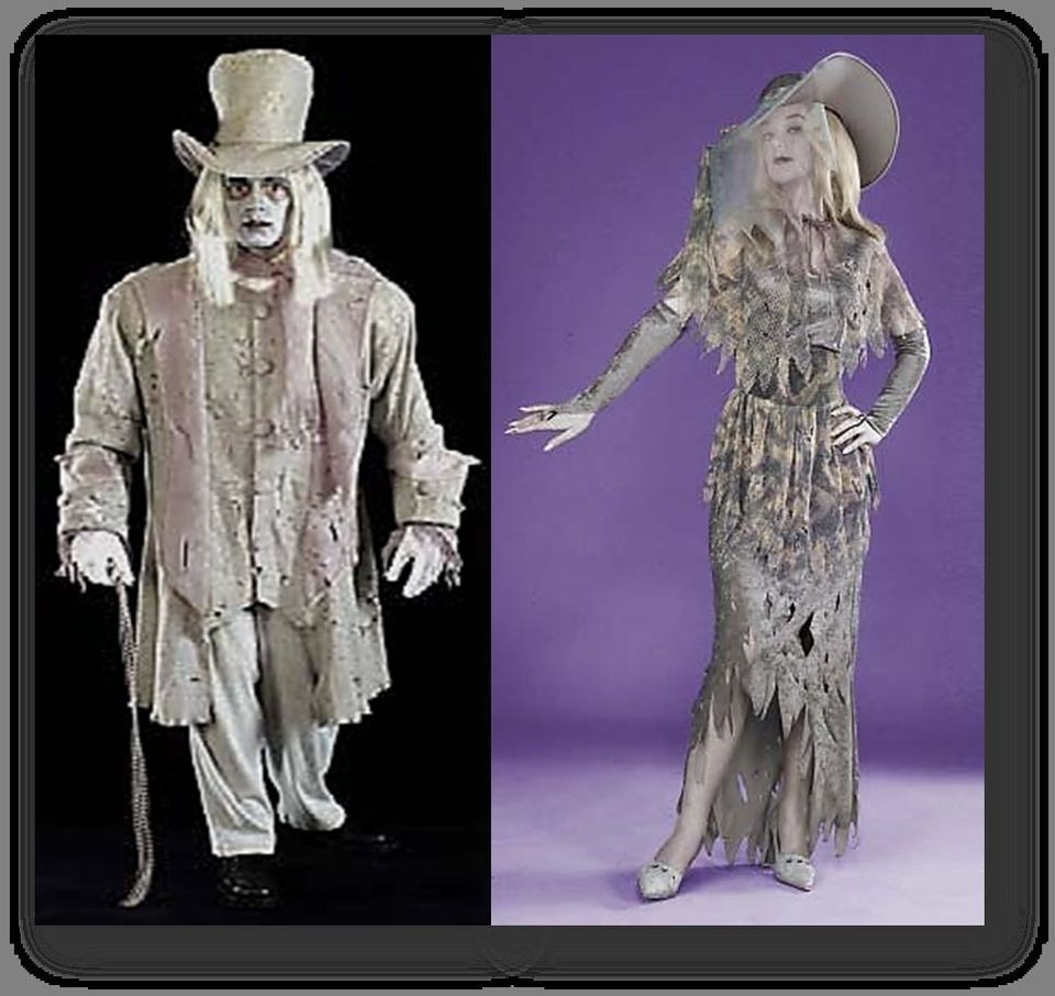 Ghostly Couples Costume Ghost Marley and Me Horror Halloween Adult 