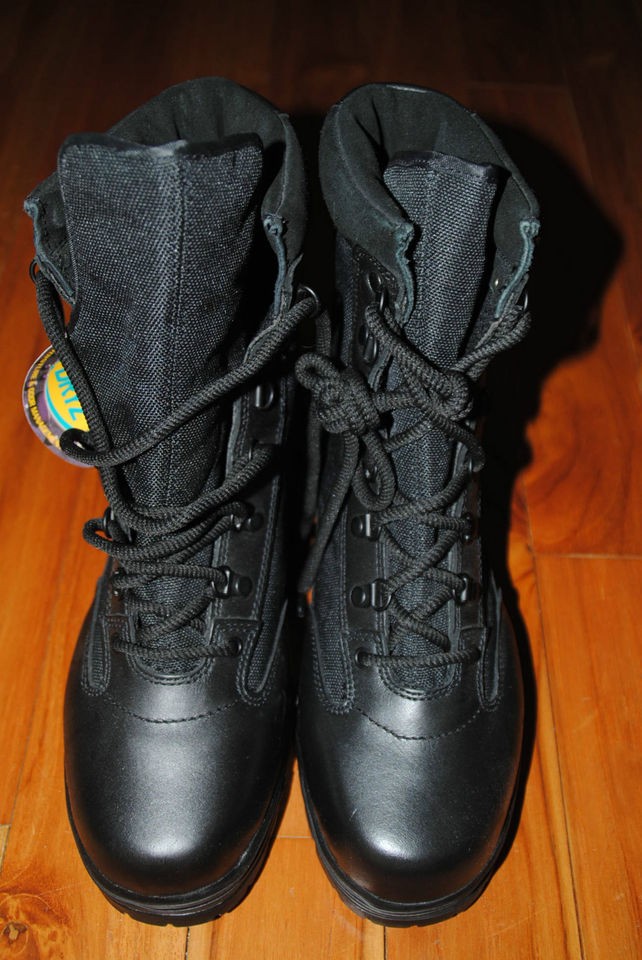 BRAND NEW WITH TAG CORCORAN BLACK LEATHER COMBAT BOOTS   SIZE 8M