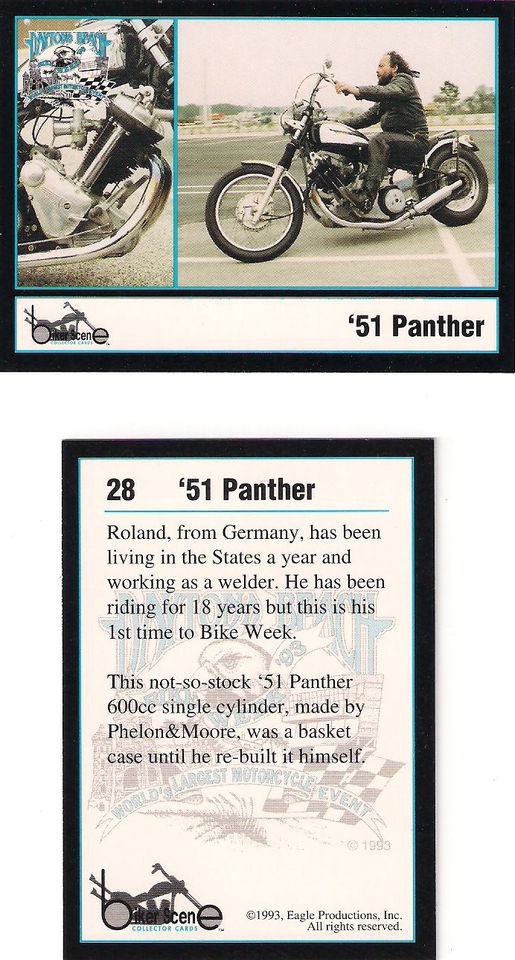 Daytona Beach Biker Week 1951 Panther 600cc Single Cylinder by 