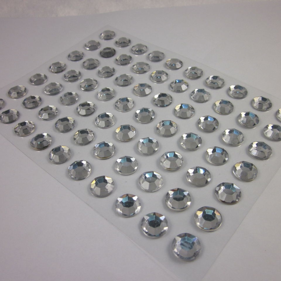   10mm multicolor sheet Rhinestone Gem self adhesive stickers(diamond