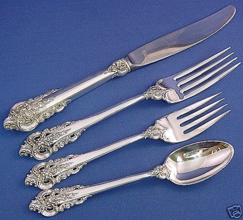 GRANDE BAROQUE WALLACE 4PC STERLING DINNER PLACE SET